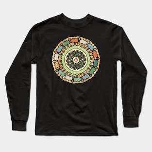 Indian grunge and decorative Mandala art vintage repeated pattern Long Sleeve T-Shirt